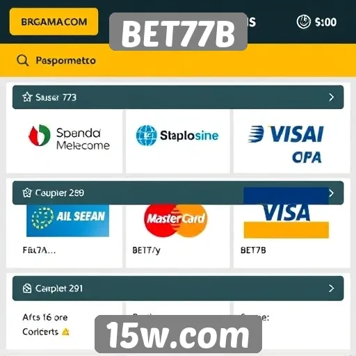 Métodos de pagamento disponíveis no BET77B